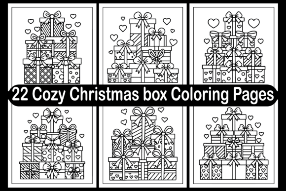 22 Cozy Christmas Box Coloring Pages