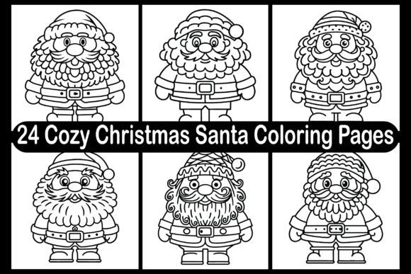 24 Cozy Christmas Santa Coloring Pages for Adults: A Creative Escape in Every Season