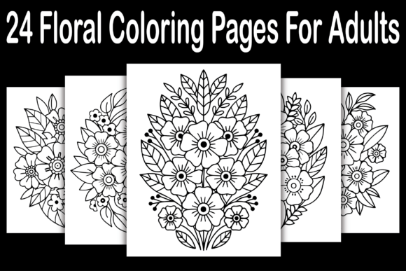 24 Floral Coloring Pages for Adults