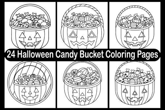 24 Halloween Candy Bucket Coloring Pages for Adults: A Creative and Profitable Digital Product
