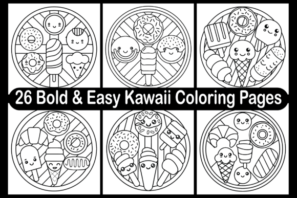 26 Bold Easy Kawaii Coloring Pages for Adults: A Creative and Profitable Digital Product