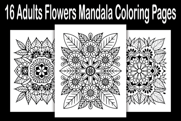 Adults Flowers Mandala Coloring Pages