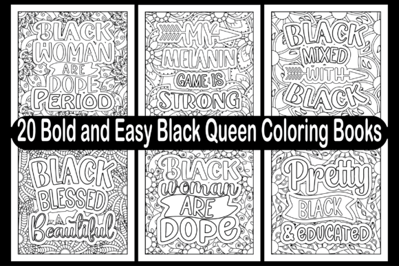 Bold and Easy Black Queen Coloring Books