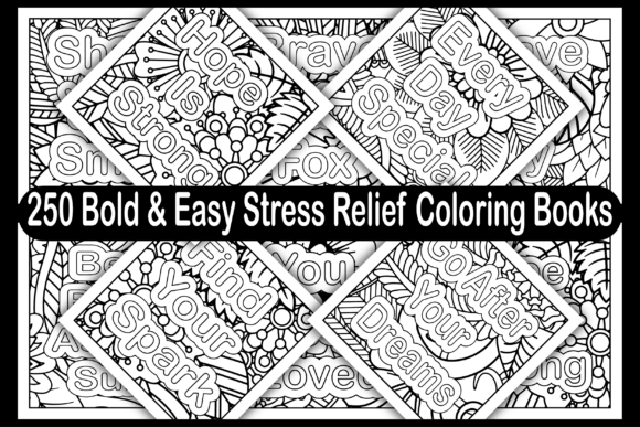 Bold Easy Stress Relief Coloring Books: A Creative Escape for Modern Life