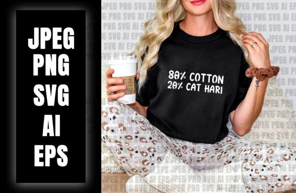 Cat T-Shirt: A Versatile Design Asset for Print-on-Demand and Custom Merchandise