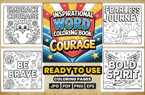 Courage Inspirational Word Coloring Book: A Creative Tool for Empowerment