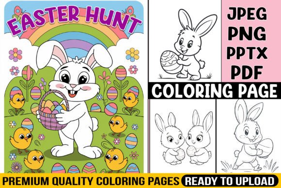 Easter Egg Hunt Coloring Pages