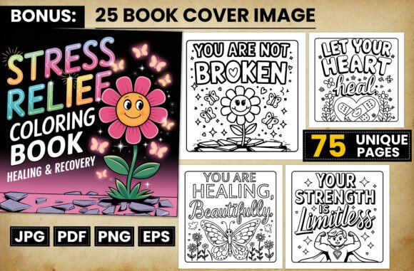 Healing Recovery Quotes Coloring Pages for Mindful Creativity and Productivity