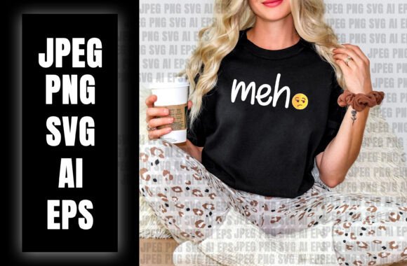 Meh T-Shirt: A Simple Yet Versatile Design for Custom Print Projects