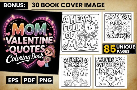 Mom Valentines Quotes Coloring Pages