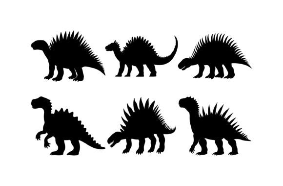 Set of Kentrosaurus Silhouette: A Versatile Design Asset for Print-on-Demand and KDP Publishing